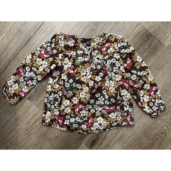 Baby Gap Toddler Girls 5 Multicolored Chelsea Line Butterfly Top - Picture 1 of 3